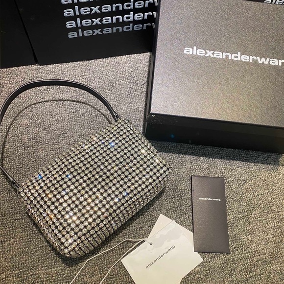 Alexander Wang Silver Crystal-Embellished Women\'s Bag